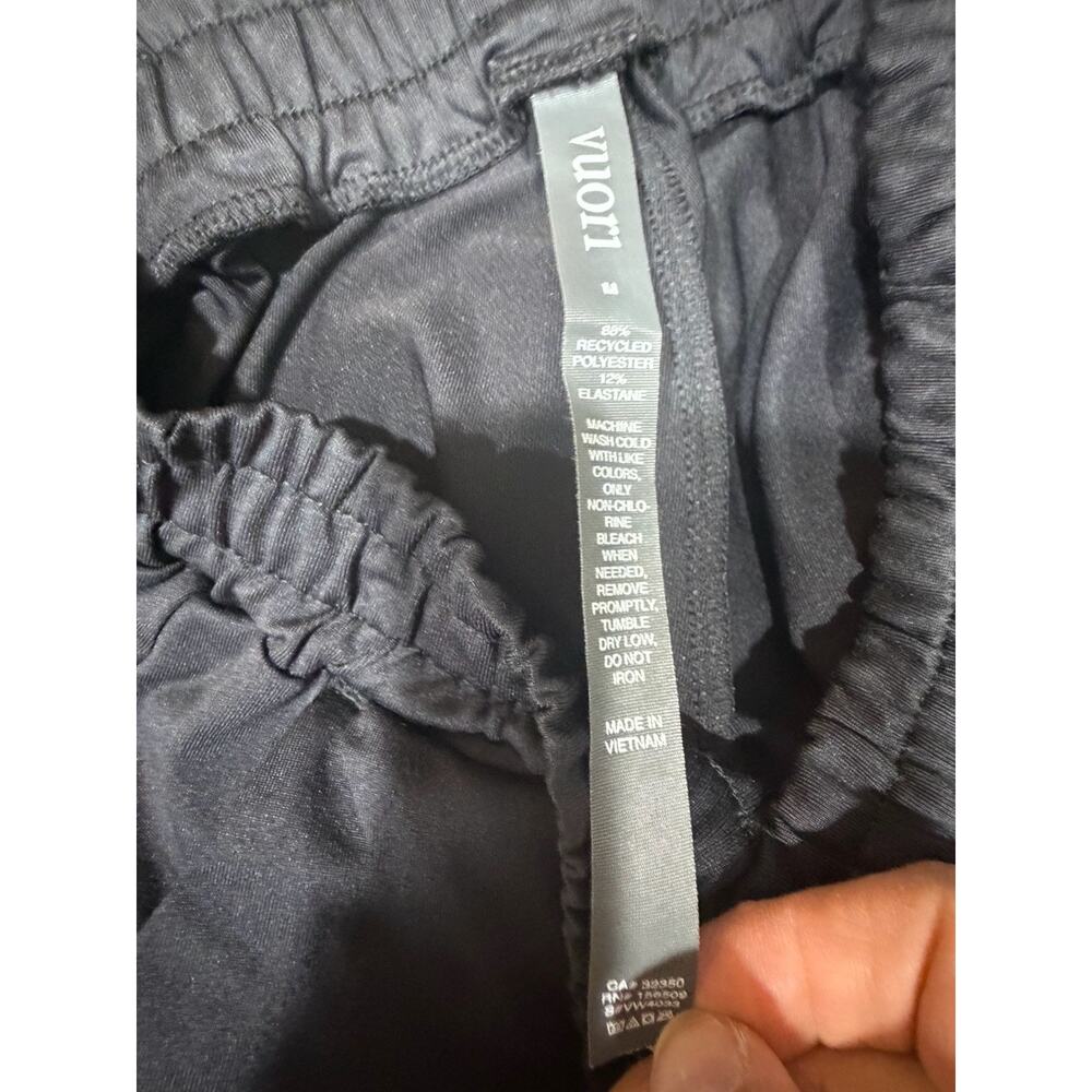 Vuori Courtside Track Pants Womens Medium Black Wide Leg Elastic Waist Pockets - Picture 7 of 7